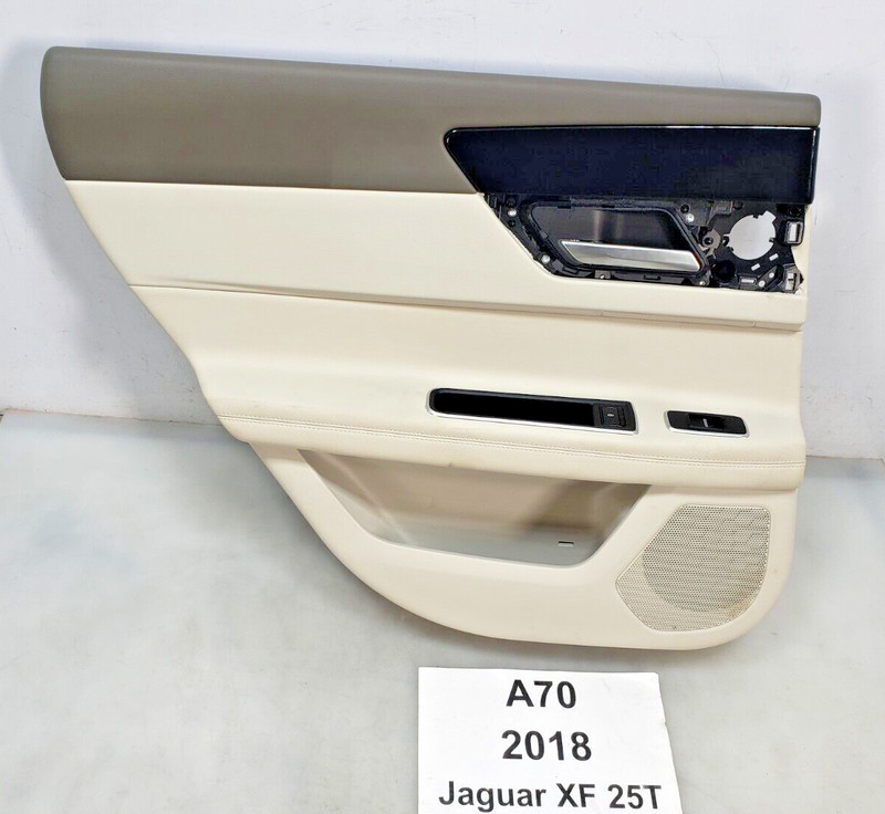 ✅ 2016-2020 OEM Jaguar XF 25t Rear Left Driver Interior Door Panel Trim Oyster