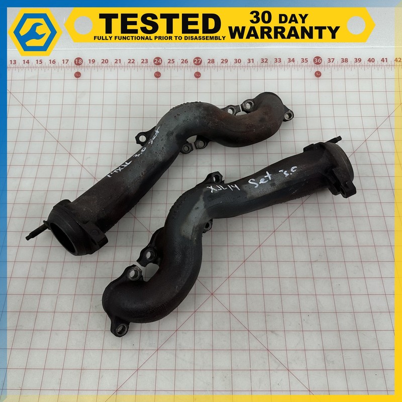 13-20 JAGUAR XJ XF 3.0L LEFT RIGHT EXHAUST MANIFOLD PAIR OEM