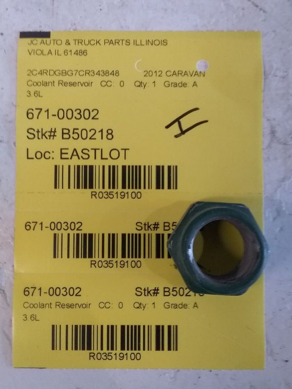 Coolant Reservoir Fits 08-20 CARAVAN 3519100