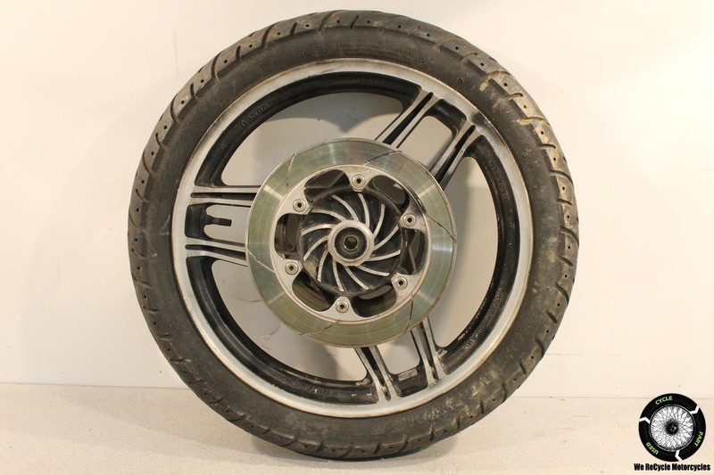 1985 Honda Magna 700 VF700C FRONT WHEEL RIM W BRAKE DISCS ROTORS VF 85