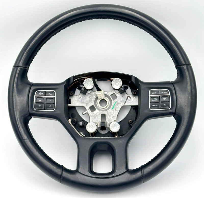 ✅ 2013-2024 RAM CLASSIC 1500 2500 3500 OEM LEATHER STEERING WHEEL BLACK 4TH GEN