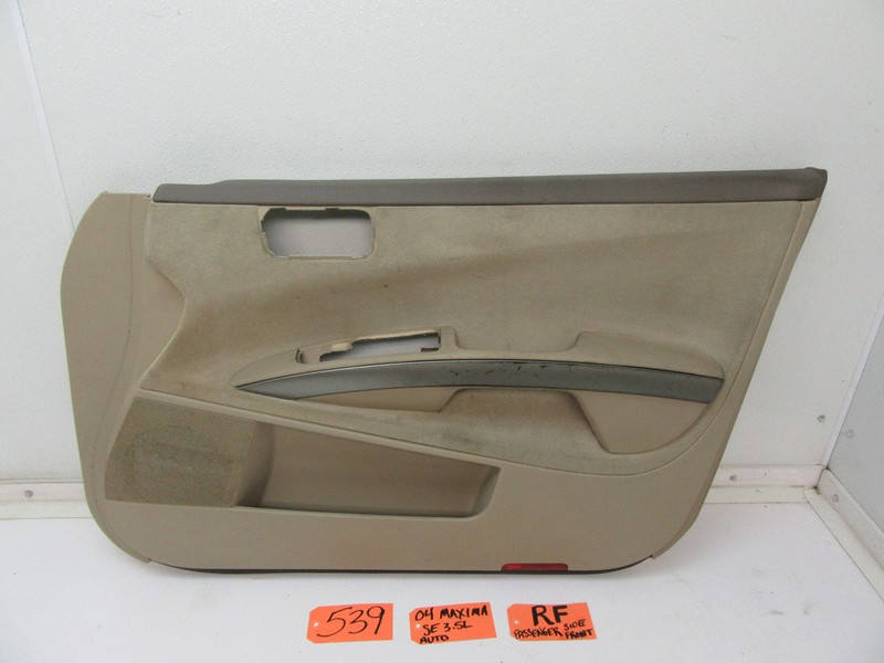 DOOR PANEL PASSENGER SIDE RIGHT FRONT TRIM COVER PULL R RH for 04 NISSAN MAXIMA
