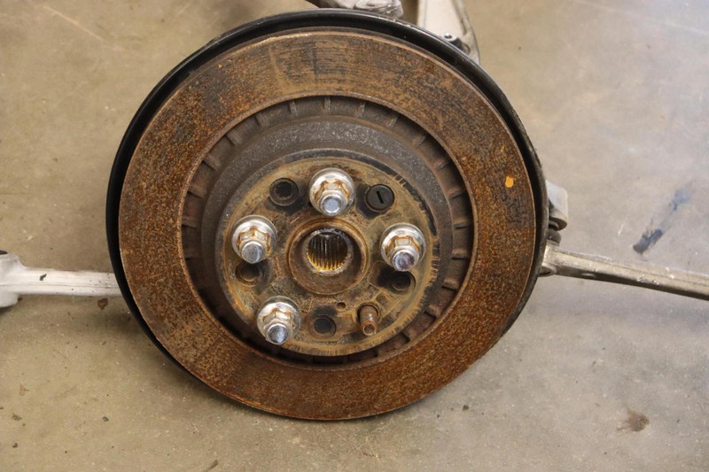2007-2017 LEXUS LS460 AWD REAR LEFT SPINDLE KNUCKLE HUB W/ CONTROL ARMS OEM