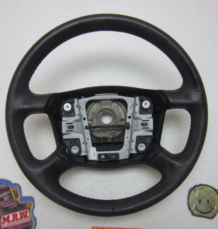 STEERING WHEEL BLACK LEATHER WRAPPED for 1998 98 AUDI A4 96 97 99 00 01 CAR