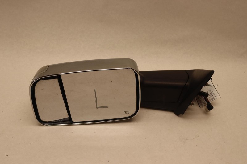 2014-2020 DODGE RAM 1500 FRONT LEFT DRIVER DOOR POWER MIRROR CHROME 6X9" OEM