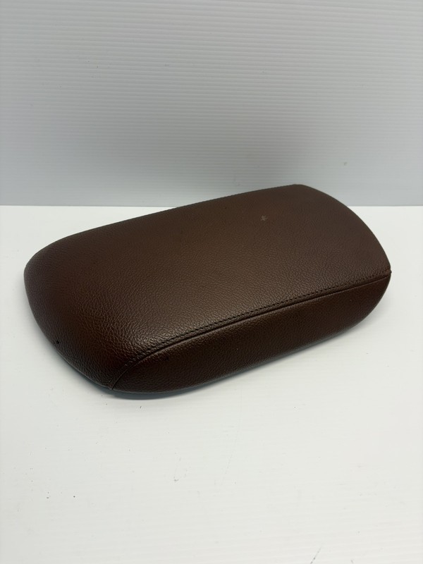 2013-2015 BMW X1 Center Console Brown Leather Armrest Top Lid OEM