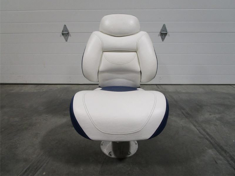 Sea Ray Boat Marine Padded Folding Fishing Seat Chair Blue/White 30.5" x 18"