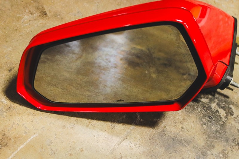 2010 2011 2012 2013 2014 2015 Chevrolet Camaro Driver Left Red Mirror OEM *USED*