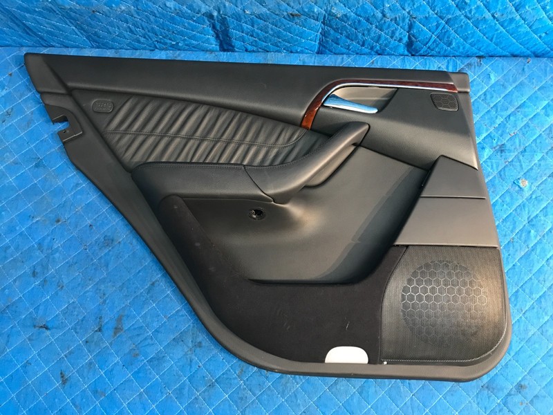 00-06 Mercedes W220 S500 Rear Left Side Interior Door Panel Black OEM