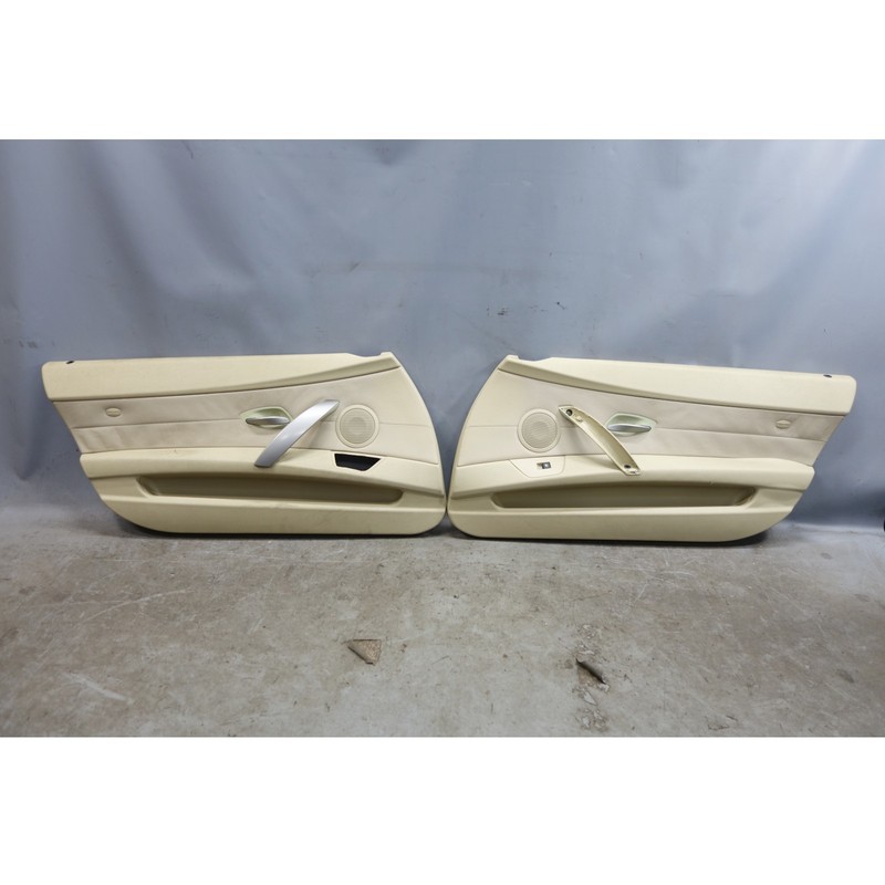 Damaged 2003-2008 BMW E85 E86 Z4 Interior Door Panel Card Trim Pair Beige OEM