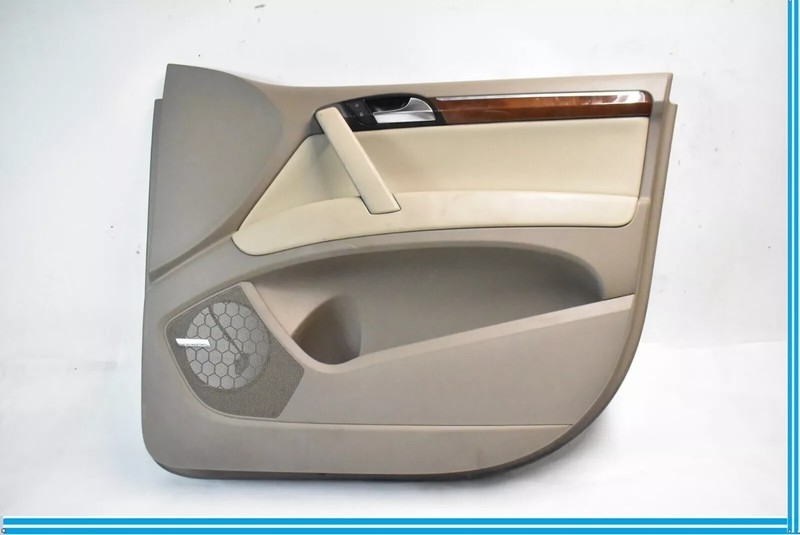 07-15 Audi Q7 4L Front Right Passenger Side Interior Door Panel Tan OEM