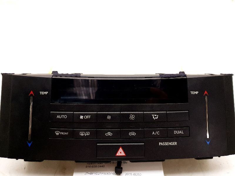 Temperature Control Sedan Fits 14-16 LEXUS IS350 184616