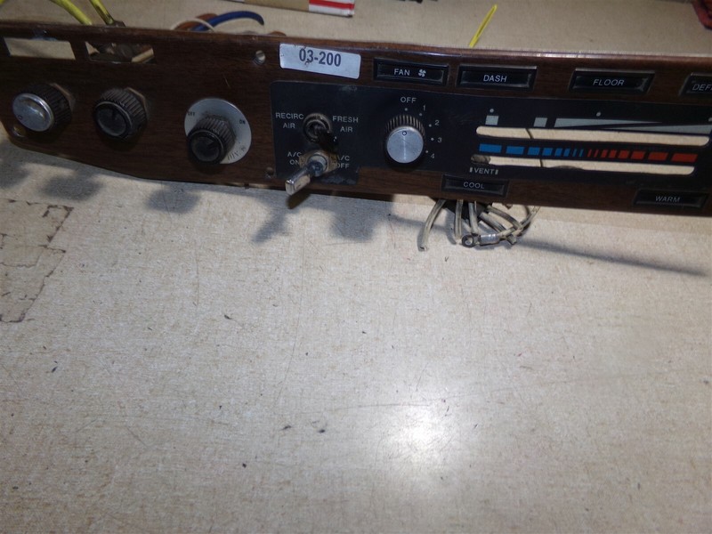 Vintage Wood-Look 18" x 4" Heater AC Climate Control panel Switch FREE SHIPPING*