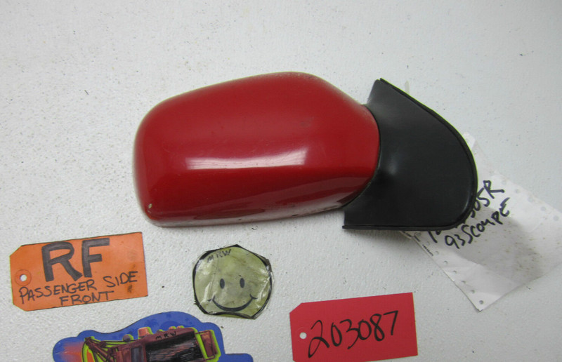 DOOR MIRROR RIGHT PASSENGER SIDE POWER RED RH R REAR VIEW CAR for 91-95 SCOUPE