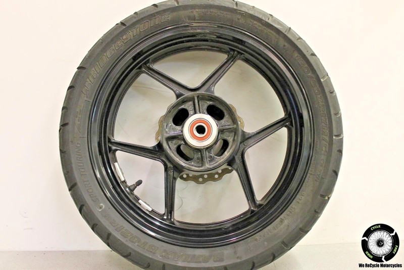 2011 Kawasaki Ninja 650R EX650C REAR WHEEL BACK RIM W BRAKE DISC EX 650 11