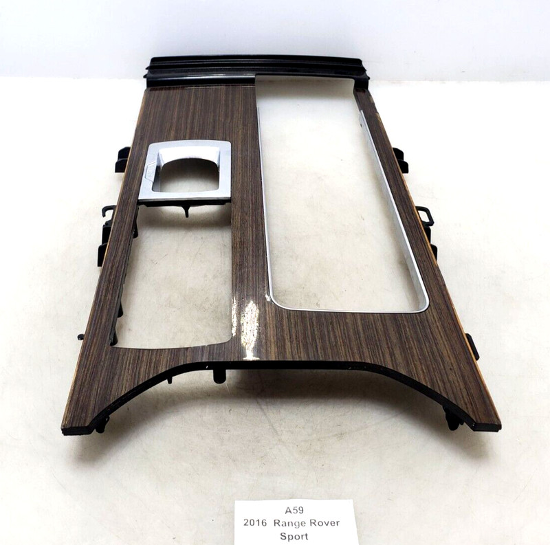✅ 14-17 OEM Range Rover Sport L494 Center Console Shifter Bezel Trim Cover Wood