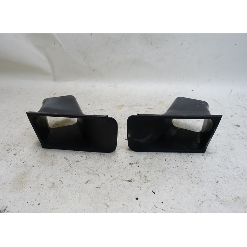 1989-1993 BMW E30 3-Series Facelift Front Bumper Air Duct Trim Pair Black OEM