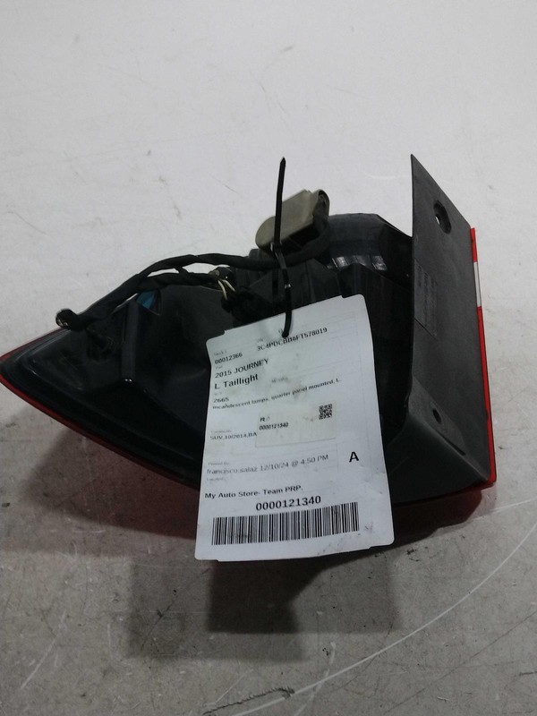 2015 Dodge Journey Left Tail Light Assembly Red OEM Used 94K Miles