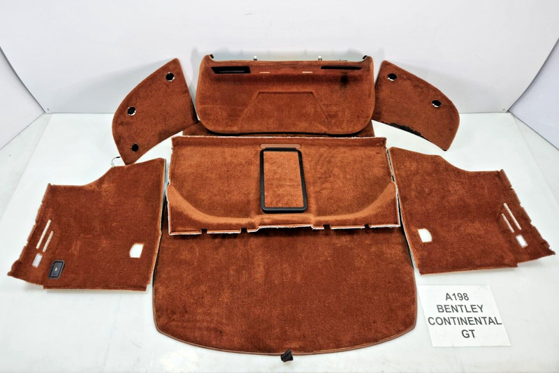 ✅03-10 OEM Bentley Continental GT Rear Trunk Floor Mat Cover Boot Backboard SET*