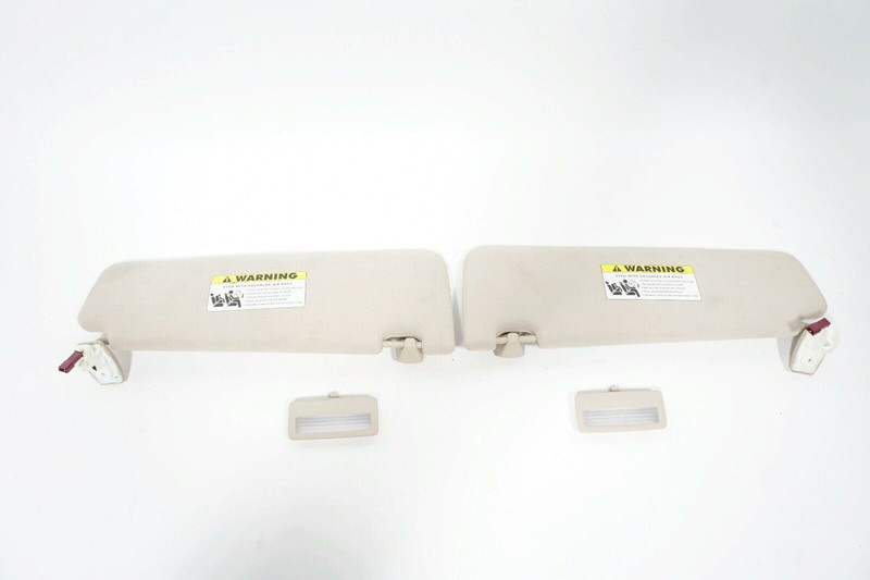 09 10 11 12 BMW 750I F01 SUN VISOR LEFT & RIGHT WITH LIGHT LAMP SET OEM