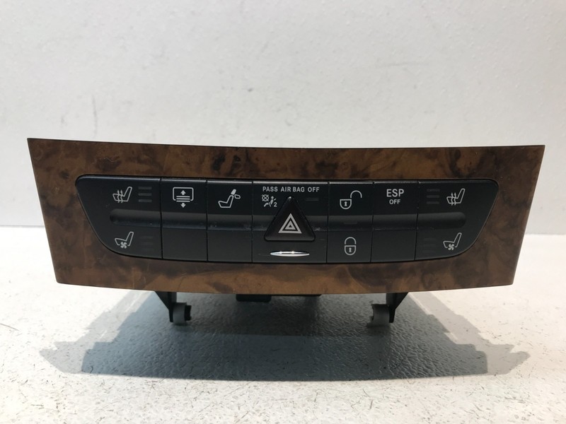 03-09 Mercedes W219 CLS500 Hazard Switch Control Panel Wood OEM A2116800552