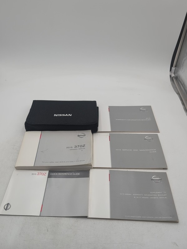 2015 Nissan 370Z Owners Manual Case Quick Reference Guide