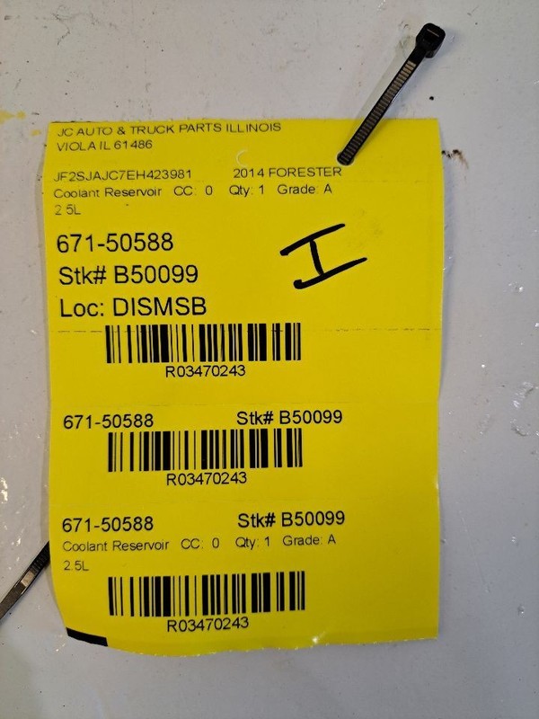 Coolant Reservoir Fits 14-18 FORESTER 3470243