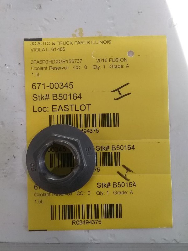 Coolant Reservoir VIN U 8th Digit Hybrid Large Fits 13-16 FUSION 3494375