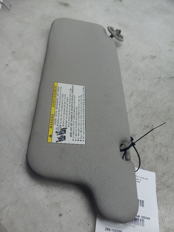 2007 TOYOTA FJ CRUISER PASSENGER SIDE SUN SHADE VISOR