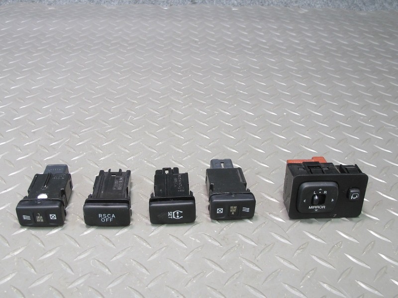 2003-2007 LEXUS UZJ100L LX470 SIDE MIRROR VENT SEAT RSCA BUTTON SWITCH SET OF 5