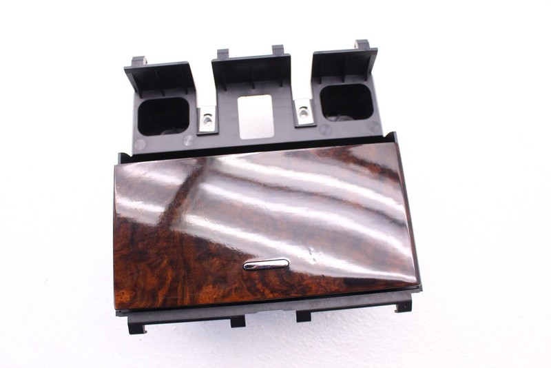JAGUAR XF 09 10 11 12 13 14 15 CENTER CONSOLE DUAL CUP HOLDER WOOD COVER OEM