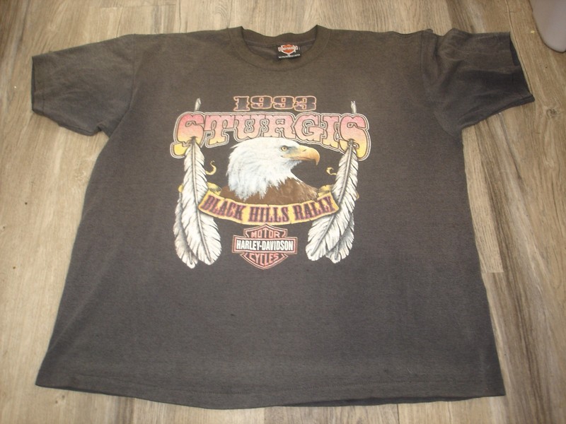 Vintage Harley Davison Holoubek Sturgis1993 t-shirt size xl faded distressed