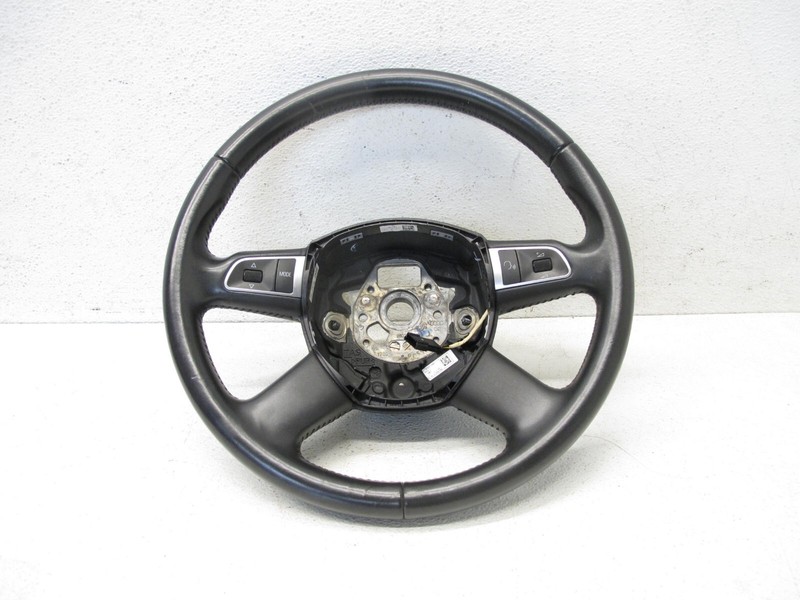 07-11 AUDI 4L Q7 STEERING WHEEL 4 FOUR SPOKE LEATHER OEM 101723