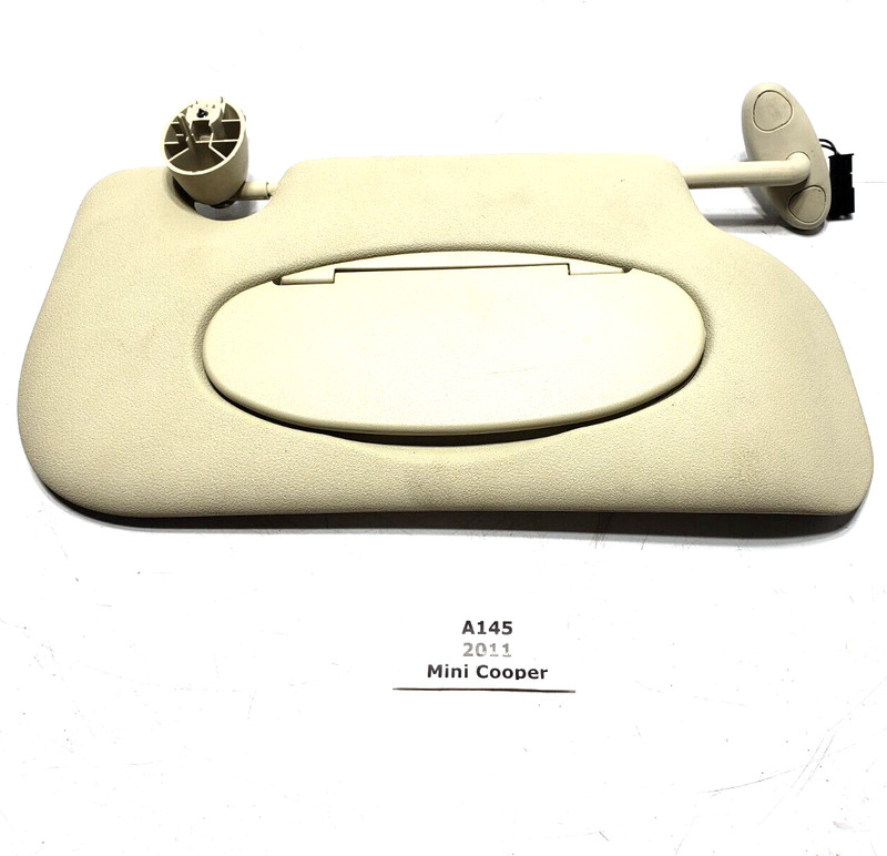 ✅ 09-15 OEM Mini Cooper R56 Front Right Passenger Side Sun Visor w/ Glass Beige