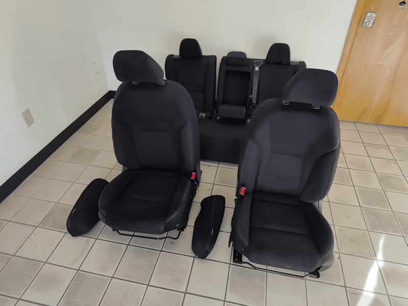2023 NISSAN ROGUE S FRONT AND REAR ROW SEAT COMPLETE SET CLOTH BLACK OEM