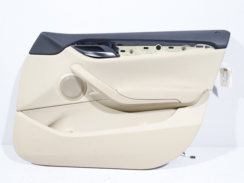 2012-2015 BMW E84 X1 FRONT LEFT SIDE INTERIOR DOOR TRIM PANEL SENSATEC BEIGE OEM