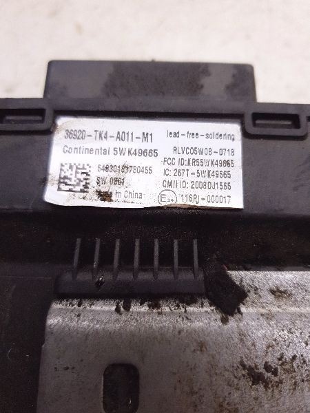 2009 ACURA TL 3.5L FWD AT SMART KEY SYSTEM CONTROL MODULE ECM