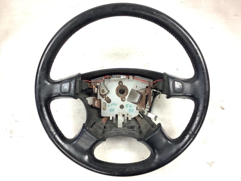 96-97 Honda Accord Factory Steering Wheel Black Leather Used Genuine OEM