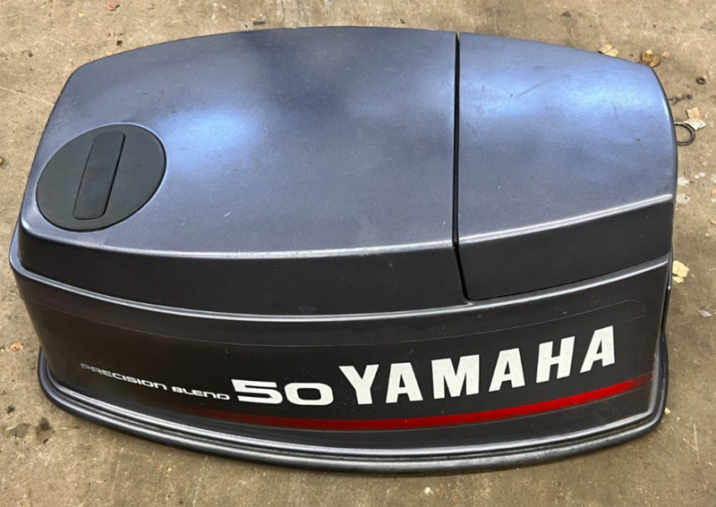 6H5-42610-44-EK Yamaha 1990 50hp ETMLD Outboard Motor Top Cowl Hood