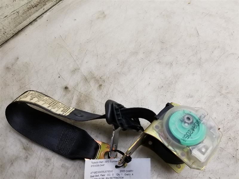 2005 TOYOTA CAMRY SE PASSENGER SIDE REAR SEAT BELT ASSEMBLY
