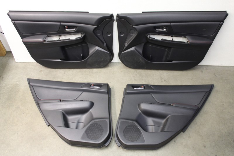 Subaru WRX STI Perforated Vinyl Door Panels Doorcards Trim Genuine Oem 2015-2021