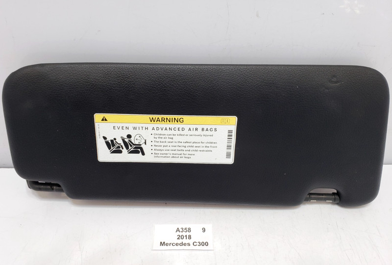 ✅ 2017-2023 OEM Mercedes C300 A205 Front Left Driver Sunvisor Sun Visor Black *