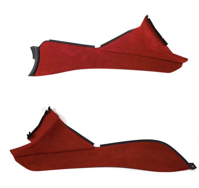 2004-2006 Pontiac GTO Interior Center Console Dash Side Trim Panels Red Suede