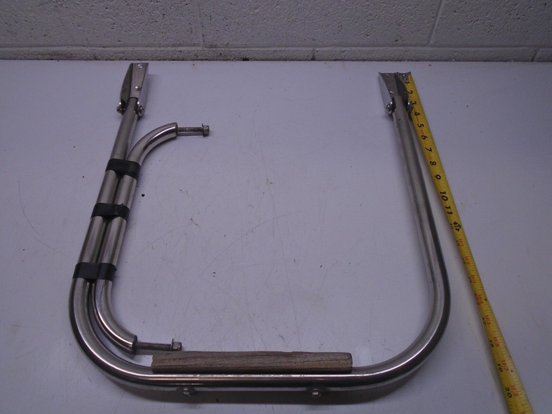 M1 Step Swim Ladder Stainless with wood step and stainless handle