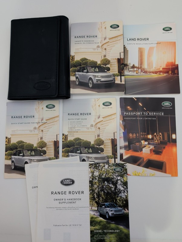2016 Land Rover Range Rover Sport Owners Manual Quick Start Guide With Case