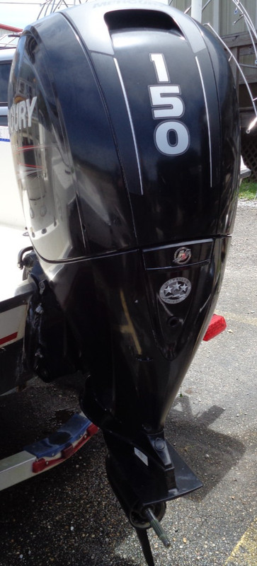 USED 2013 MERCURY 150HP 20" 4-STROKE OUTBOARD BOAT MOTOR ENGINE 172 hours