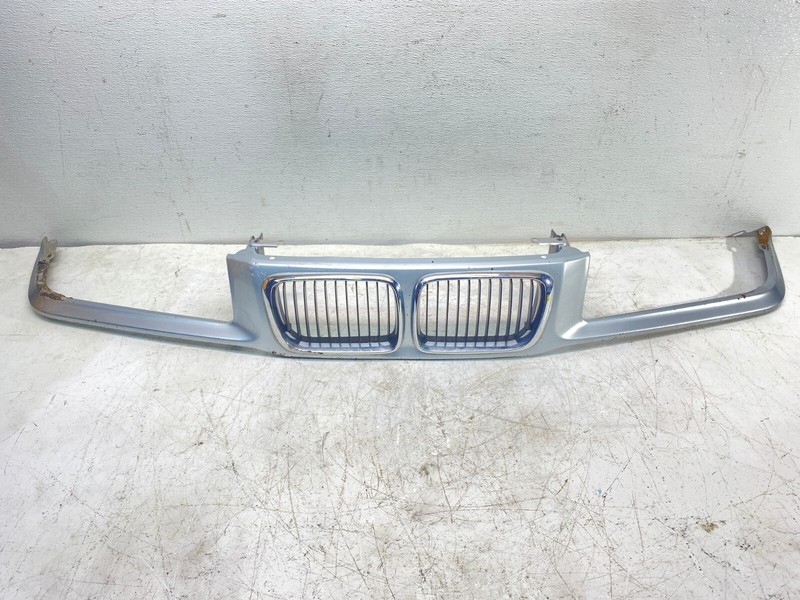 91-99 BMW E36 318 323 328 M3 Front Nose Kidney Grille Trim Panel Silver OEM✅