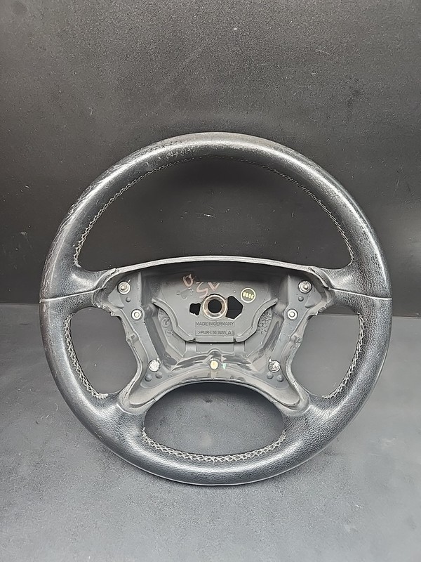 03-09 Mercedes R230 SL500 CLK500 Driver 4 Spoke Steering Wheel Leather Black OEM