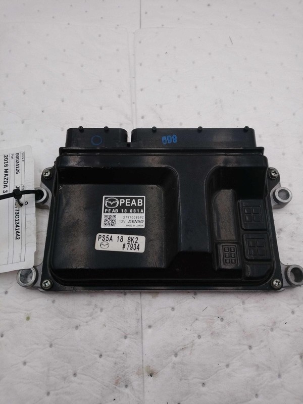 2016 MAZDA 3 Engine Control Module ECM PEAB18881A 54K Miles OEM Grey