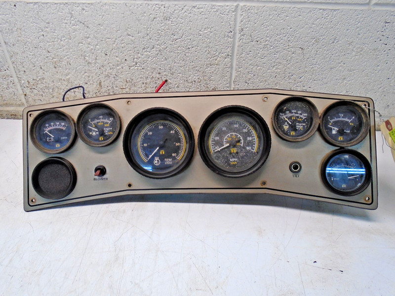 O1Dashboard Gauge Panel w Gauges boat MPH, RPM, Oil, Volts, Temp, Fuel Trim